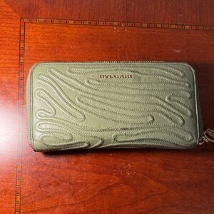 Bulgari Olive Green Wallet